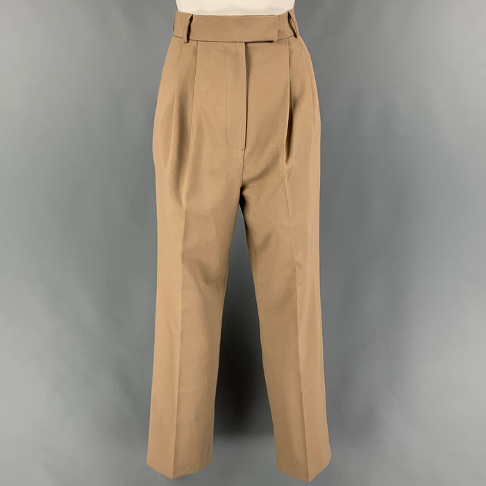 THE FRANKIE SHOP Size XS Beige Polyester Pleated Dress Pants