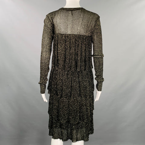 Robe superposée côtelée en tricot SCOTCH AND SODA Taille S Starwatcher Noir Or