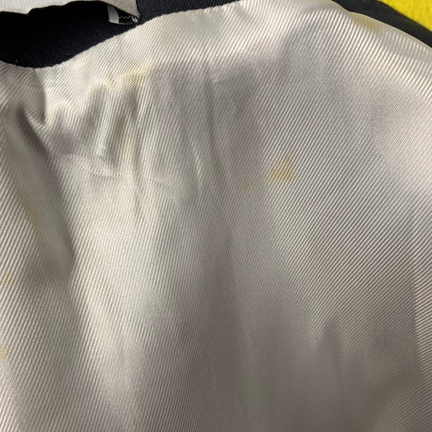 COURREGES Size 0 Yellow Navy & White Cotton & Polyurethane Color Block Dress