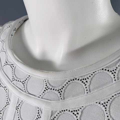 MARC by MARC JACOBS Size XS White Black Nylon Blend Dots Sleeveless Dress