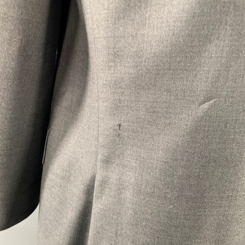 ERMENEGILDO ZEGNA Size 44 Grey Wool Single Breasted Notch Lapel Sport Coat