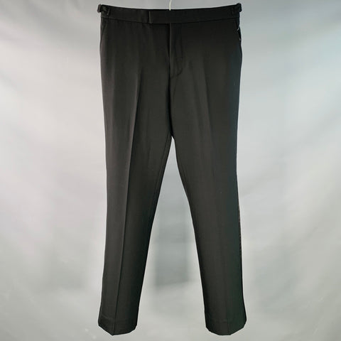 RALPH LAUREN Size 30 Black Wool Straight Zip Fly Dress Pants