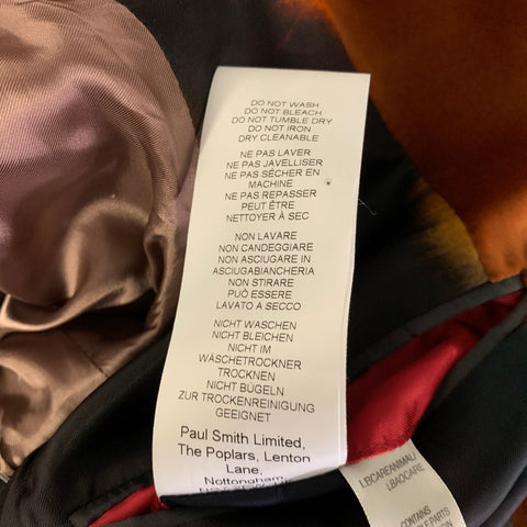 PAUL SMITH Size 40 Orange Copper Velvet Cotton Notch Lapel Sport Coat