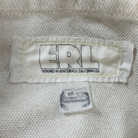 ERL AW24 Venice White Applique Organic Cotton Tote Bag