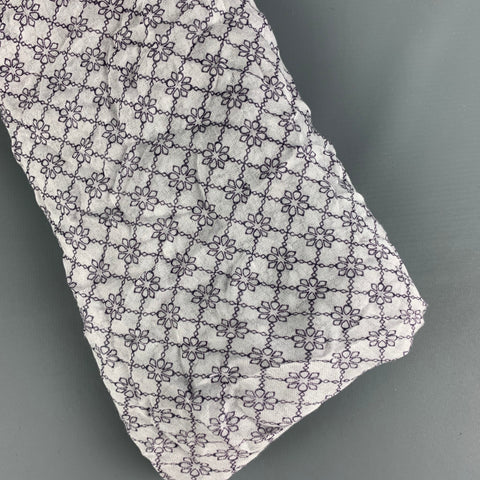 GALLIENI White Black Modal Print Scarf