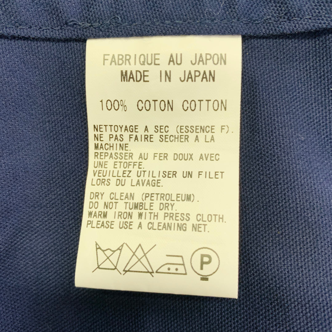 Y's by YOHJI YAMAMOTO Size M Blue Cotton Short Sleeve Casual Top