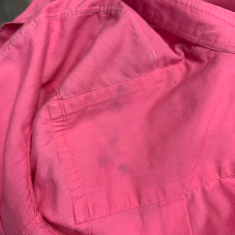COMME des GARCONS HOMME PLUS Size XS Pink Multi Color Ruffled Short Sleeve Shirt