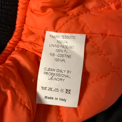 WALTER VAN BEIRENDONCK Size L Black Polyamide Bomber Jacket