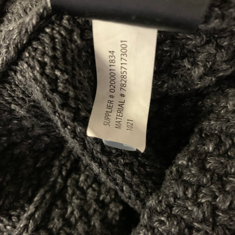 RRL by RALPH LAUREN Size M Black Grey Knitted Cotton High Collar Sweater