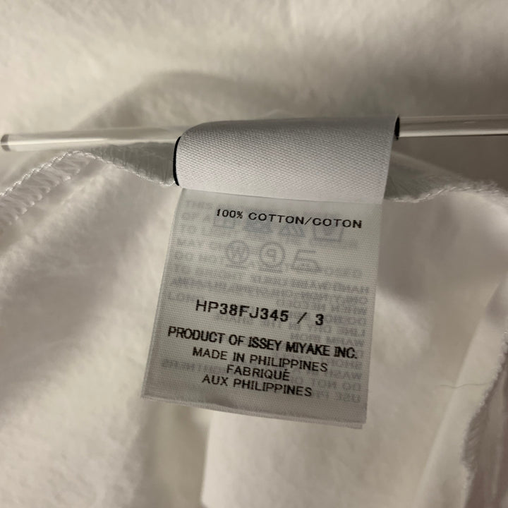 ISSEY MIYAKE Size L White Cotton Nehru Collar Shirt