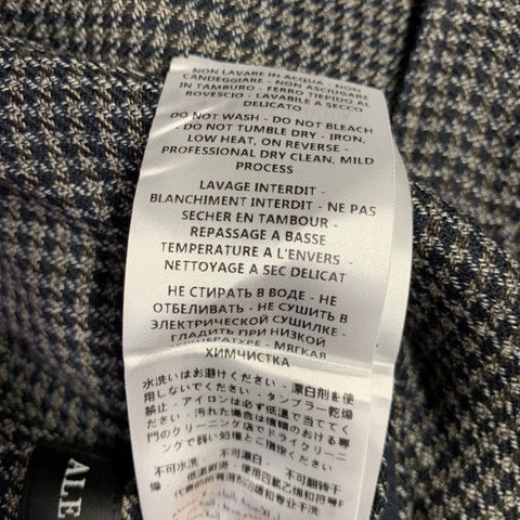 ALEXANDER MCQUEEN Size 44 Grey Black Houndstooth Cotton Blend Sport Coat