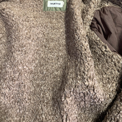 TAYLOR STITCH Size L Olive Green Cotton Zip Buttons Military Jacket