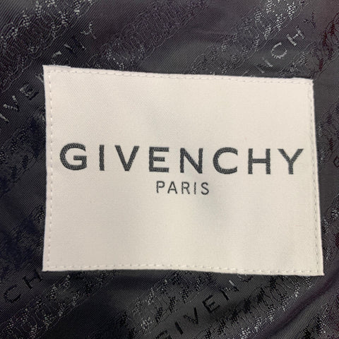 GIVENCHY Size 40 Red Wool Twill Peak Lapel Sport Coat