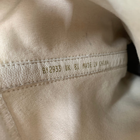 RICK OWENS Size 9 White Off White Leather Pull On Boots