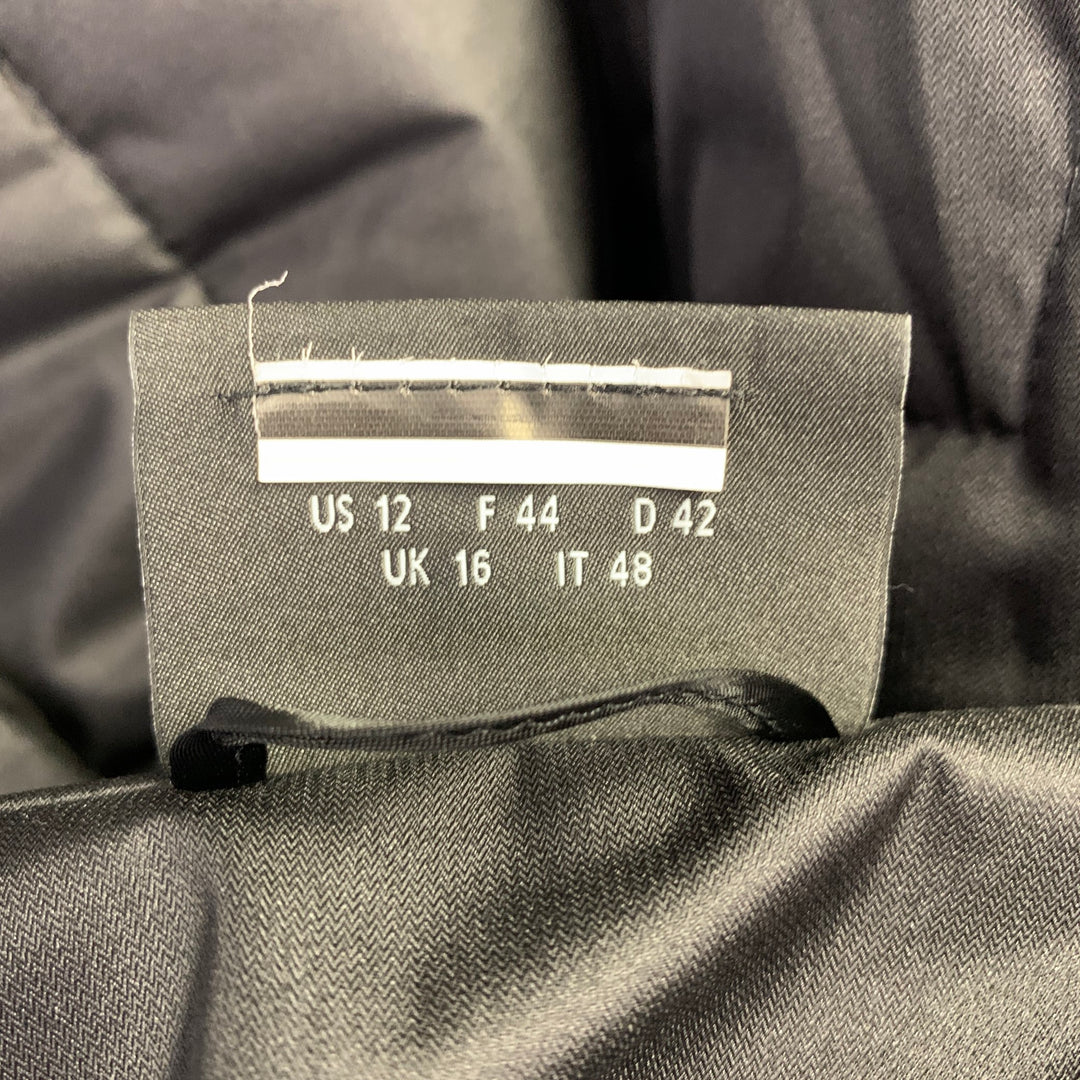 AKRIS Size 12 Black Silk Blend Quilted Coat