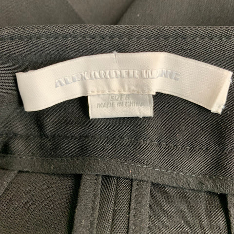 ALEXANDER WANG Talla 6 Pantalones casuales ajustados de mezcla de triacetato negro