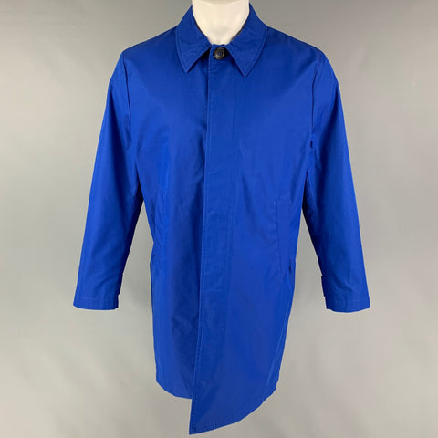PS by PAUL SMITH Size L Royal Blue Cotton Nylon Coat