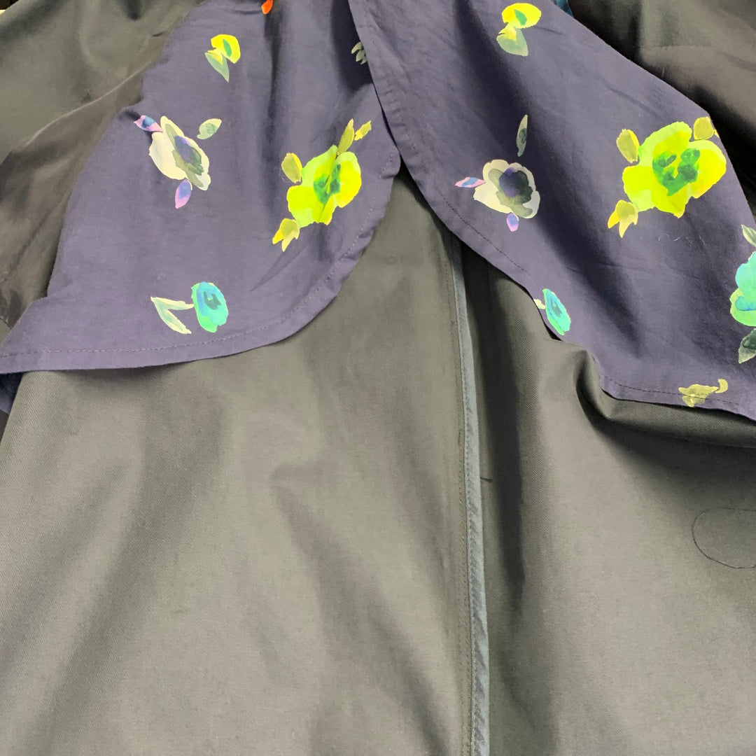 RAF SIMONS Size 42 Regular Navy Cotton Notch Lapel Sport Coat