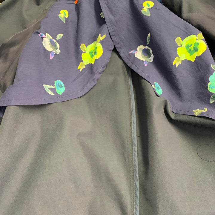 RAF SIMONS Size 42 Regular Navy Cotton Notch Lapel Sport Coat