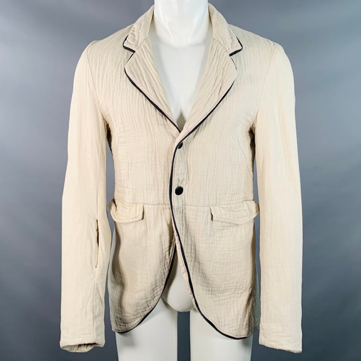 NICE COLLECTIVE Size M Beige Brown Textured Cotton Jacket