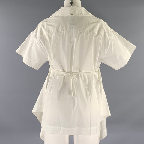 SPORTMAX Size 0 White Cotton Blouse