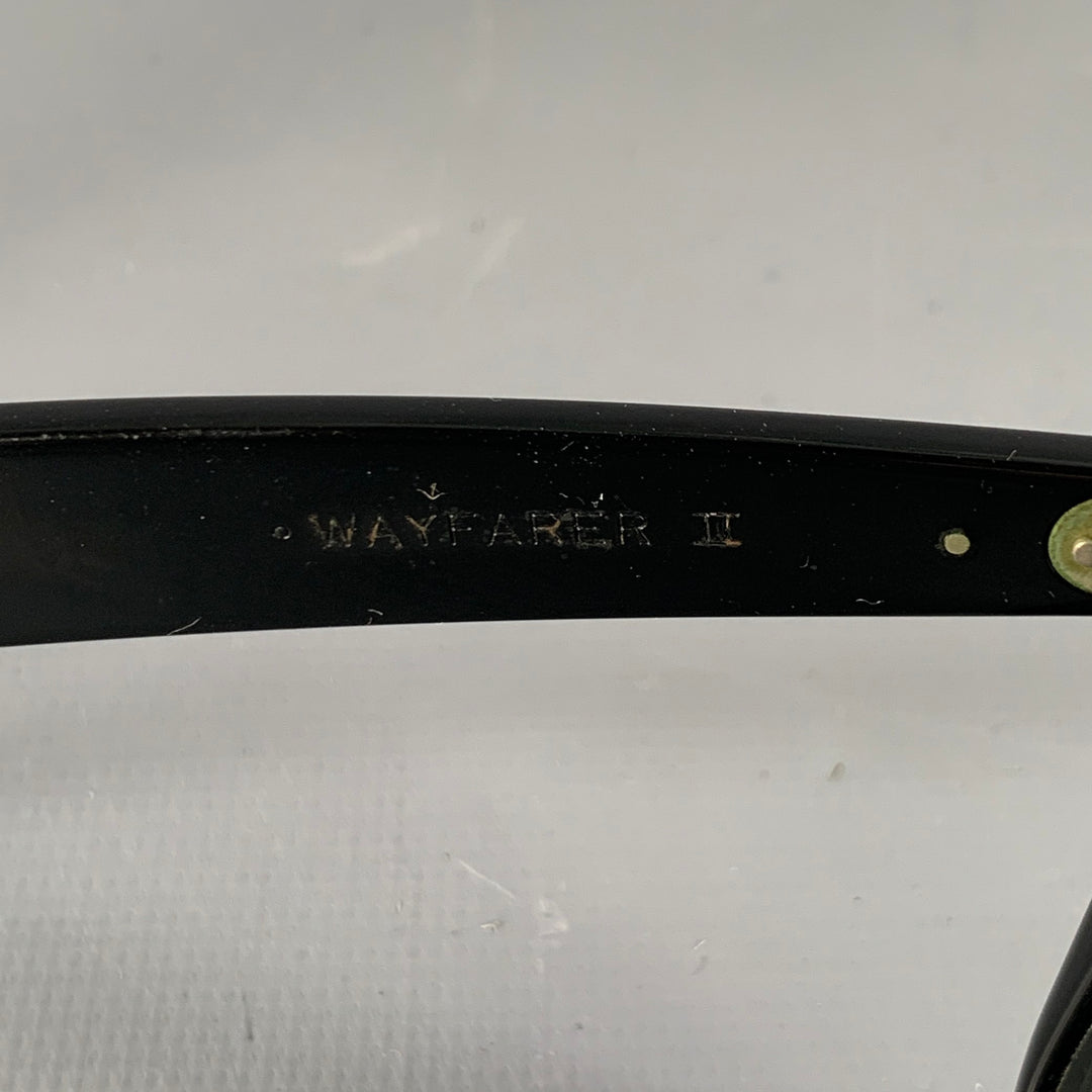 RAY-BAN 1980s Rare Wayfarer II Black Acetate Sunglasses