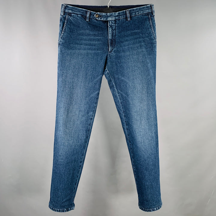 ROTA Size L Blue Cotton Blend Tapered Jeans