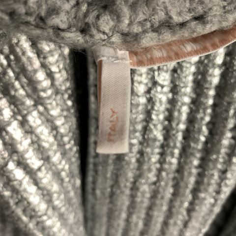 SEE By Chloe Size M Silver Polyamide &  Viscose Metallic Sweater