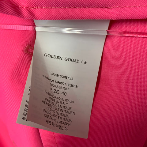 GOLDEN GOOSE Size S Pink Polyester Trench Coat