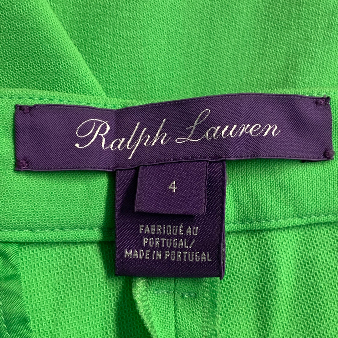 RALPH LAUREN COLLECTION Size 4 Green Lime Wool Blend Pleated Dress Pan –  Sui Generis Designer Consignment