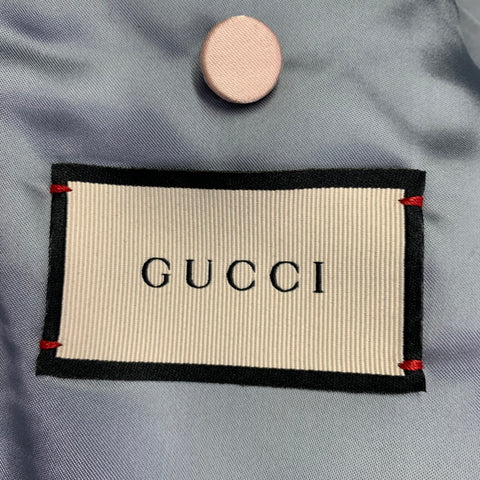 GUCCI Pre-Fall 2018 Size 36 Purple Black Jacquard Wool Silk Sport Coat