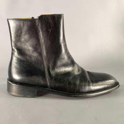 SANDRO MOSCOLONI Size 9.5 Black Leather Boots