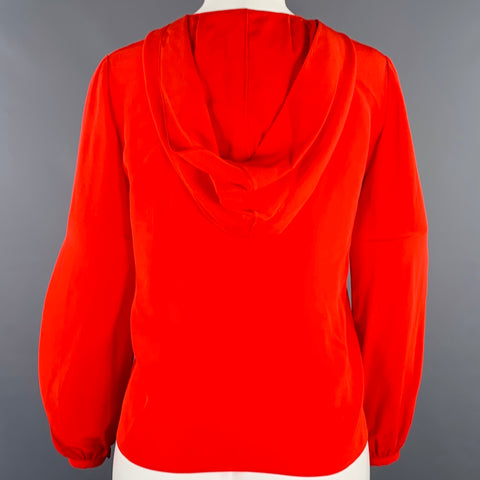 NO BRAND Size 4 Red Hooded Casual Top