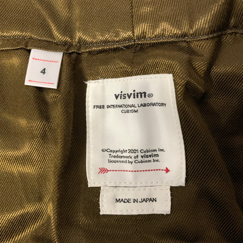 VISVIM Size L Brown Olive Wool Blend Pleated Belted Pants