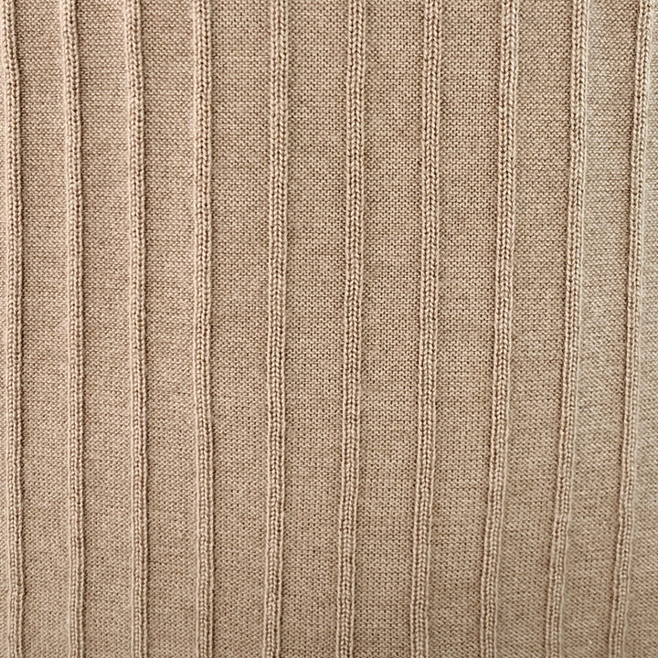 GIORGIO ARMANI Size L Beige Textured Stripe Cashmere Silk Crew Neck Sweater