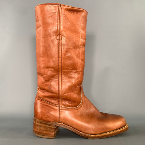 FRYE Size 10 Brown Cognac 2950 9K23739 Leather Boots