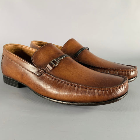 BELVEDERE Size 9 -Elkan- Brown Leather Loafers