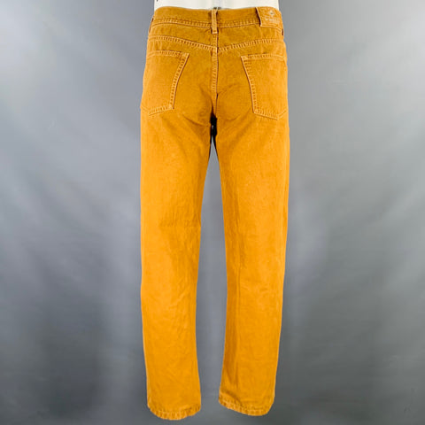 LUIGI BORRELLI Size 34 Tan Cotton Jean Cut Casual Pants