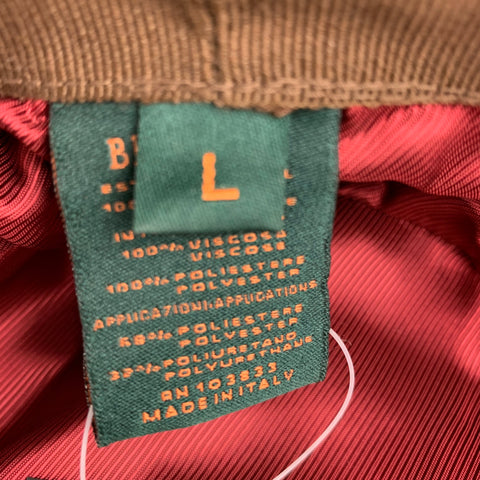 BERETTA Waist Size L Brown Olive Glenplaid Cashmere Hats