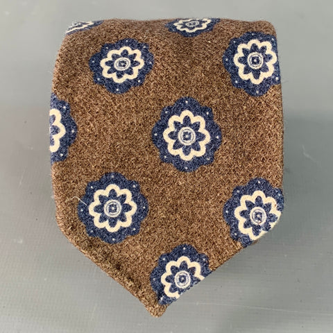 ROSI One Size Brown Navy Floral Tie