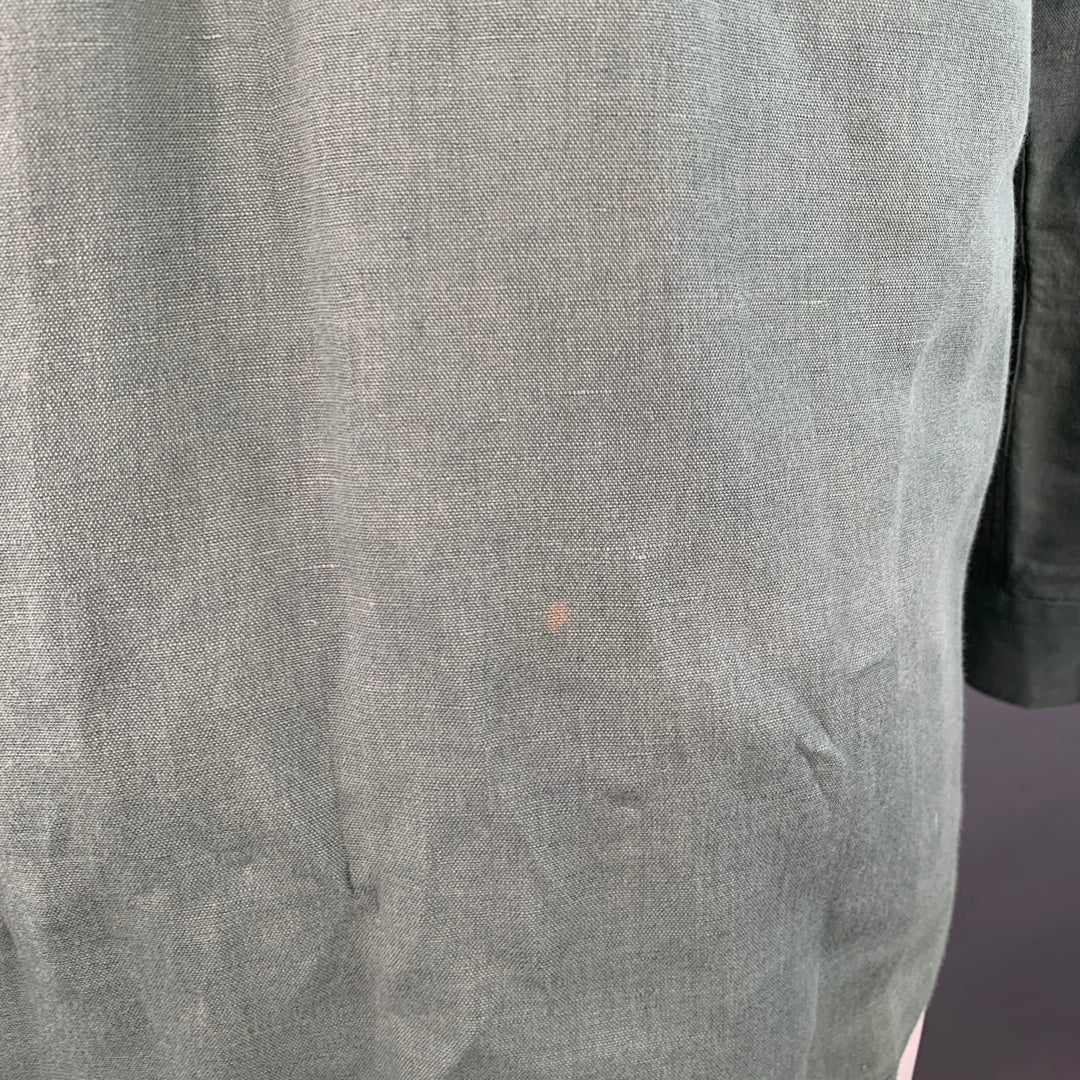 OUR LEGACY Size 38 Green Cotton One Pocket Long Sleeve Shirt