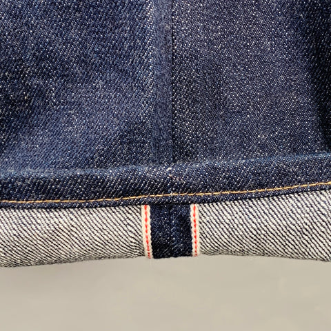 BLUE BLUE JAPAN Size 32 Blue Indigo Contrast Stitch Cotton Straight Selvedge Jeans