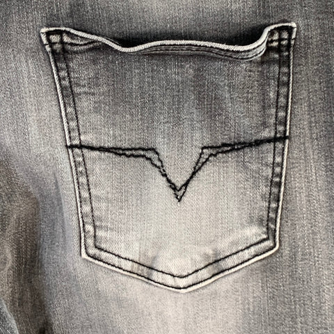 VERSACE JEANS Size 36 Grey Washed Cotton Blend Slim Fit Jeans