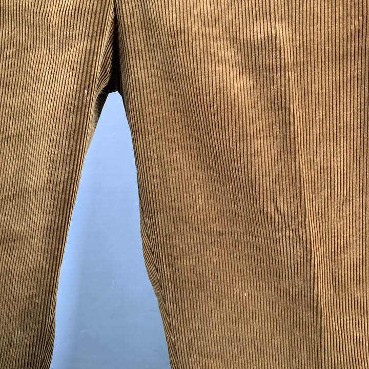 BELAFONTE Size XL Brown Corduroy Cotton Tapered Casual Pants