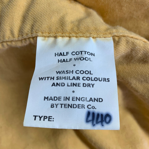 TENDER CO. Size L Yellow Cotton Buttoned Jacket