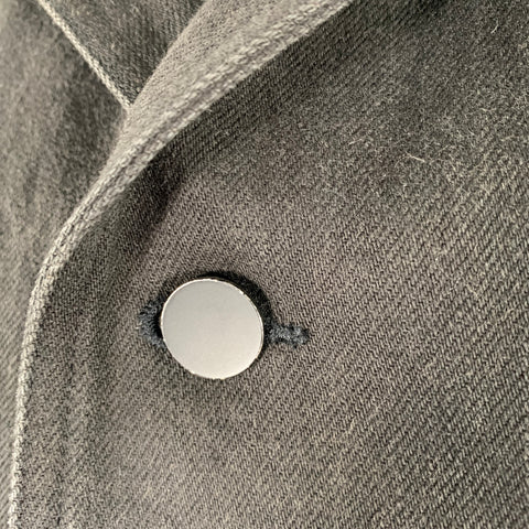ISSEY MIYAKE Size XL Grey Black Ombre Cotton Denim Chore Jacket