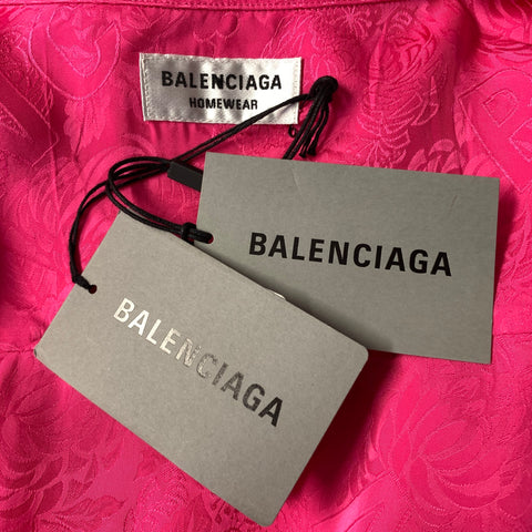 BALENCIAGA Size 34 Pink Viscose Jacquard Pajama Set