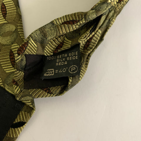 ERMENEGILDO ZEGNA Green Lime Geometric Tie