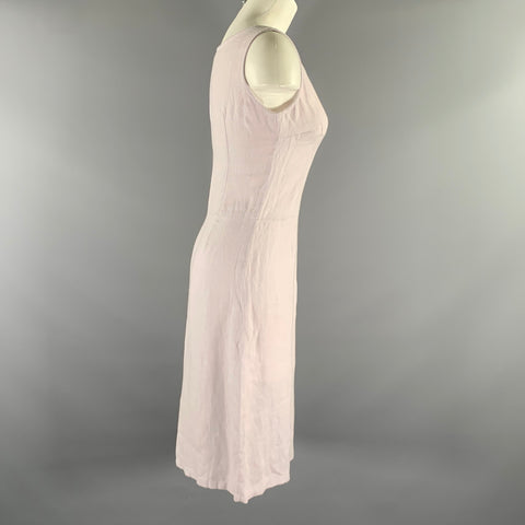 AGNÈS B. Size 1 Lavender Linen Blend Below Knee Dress