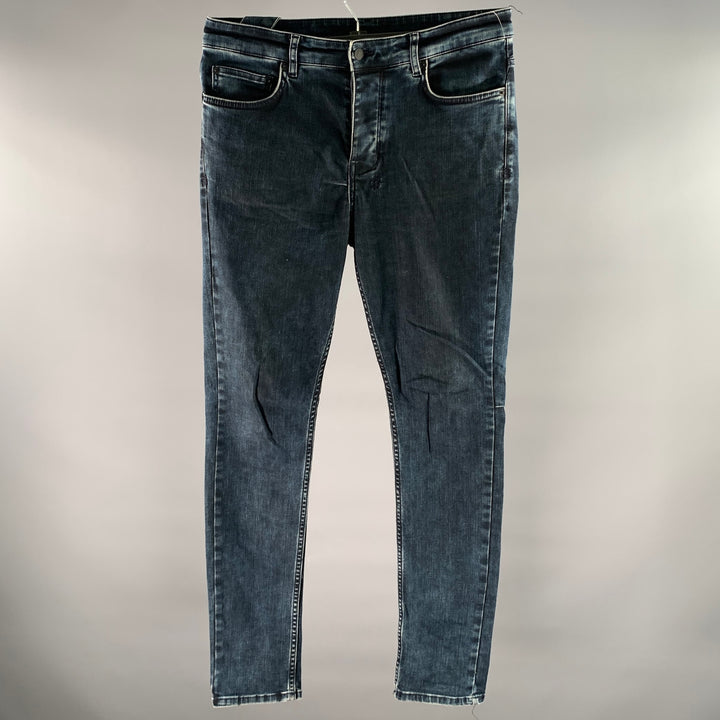 KSUBI Size 32 Navy Dark Wash Cotton Slim Fit Pants